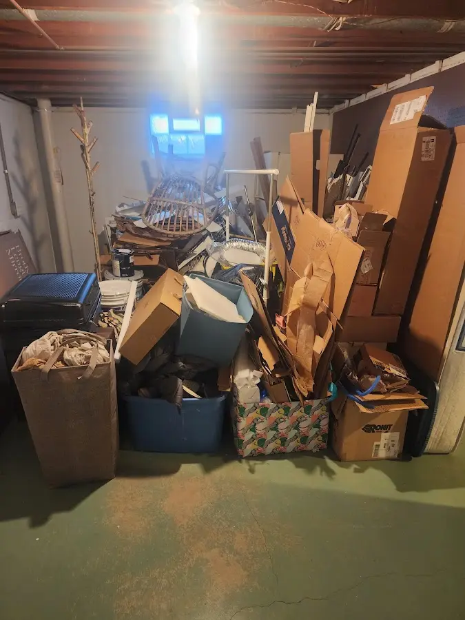 Roll-off dumpster container at job site for Concrete Dumpster Rental in Zanesville